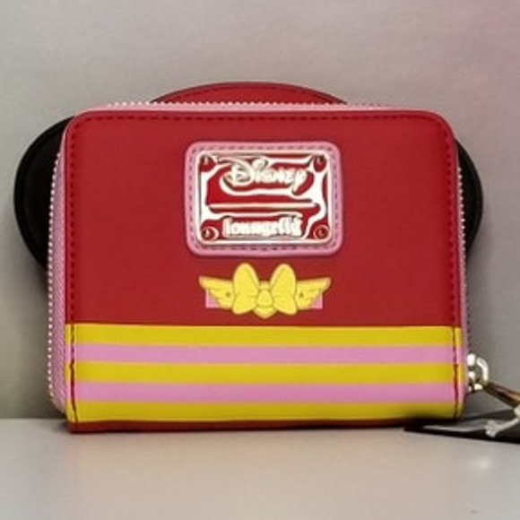 Loungefly Disney Limited Edition (800) Minnie Mouse Pilot Cosplay  Wallet NWT - Picture 3 of 6